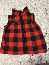 Carter's Girls Red Black Vest 24 Months
