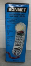 Sonnet Transphone See Thru Phone iMac Blue Color Complete In Box Untested Great