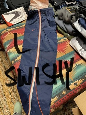 vintage Nike windbreaker track pants Navy blue/Orange Large