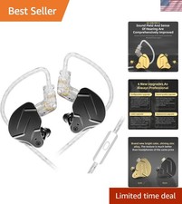 KZ ZSN PRO X Hybrid Dual Driver Earphones - Sound Isolation and Mic Included