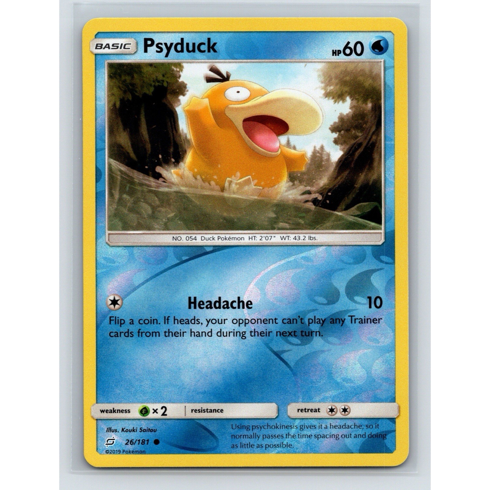 Psyduck 26/181 Reverse Holo Sun & Moon Team Up Pokemon