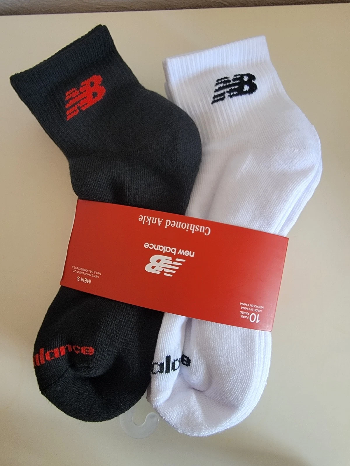 New Balance 10pk Cushioned Ankle Socks Men Size Large 8-12.5 New