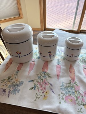 Vintage Tulips Canister Set By Riva Designs 70s