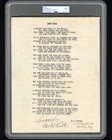 Babe Ruth 1932 AUTOGRAPHED Poem Related to "World Series Cal