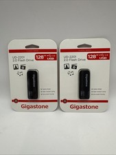 Gigastone 128GB USB 2.0 Flash Drive UD-2201 Capless Water Resistant New Bundle