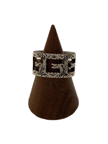 GUCCI Anello Quadrato G Giardino Modello Arabesco SV925 n. 11 argento uomo