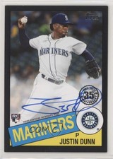 2020 Update 1985 Topps Baseball Black 157/199 Justin Dunn #85BA-JD Auto 0c2
