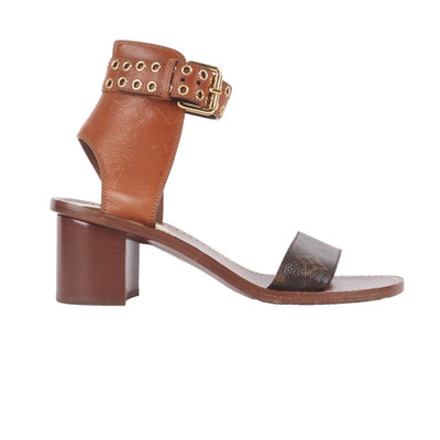 LOUIS VUITTON Passenger Sandals Naturleder Luxus Sandalen Gr. 39 OP: 820  
