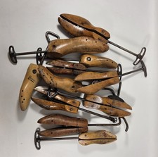 Vintage Wood Shoe Stretchers Lot Of 11, Different Styles And Shapes
