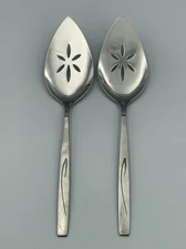 (2) Oneida Community FLIGHT burnished BON BON or JELLY SERVING SPOON STAINLESS