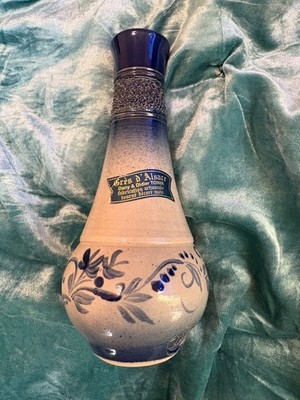 Gres D Alsace Dany et Didier Tonin 9  Pottery Blue Floral Vase