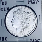 1921 S BU GEM MORGAN SILVER DOLLAR UNC MS+++ U.S. MINT RARE COIN 9835