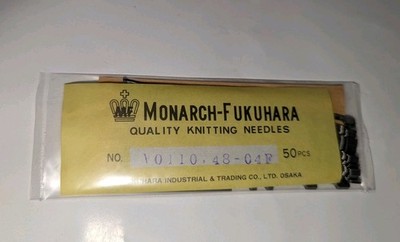 NEW 50 PCS GENUINE MONARCH-FUKUHARA Vo110.48-04F QUALITY KNITTING NEEDLES