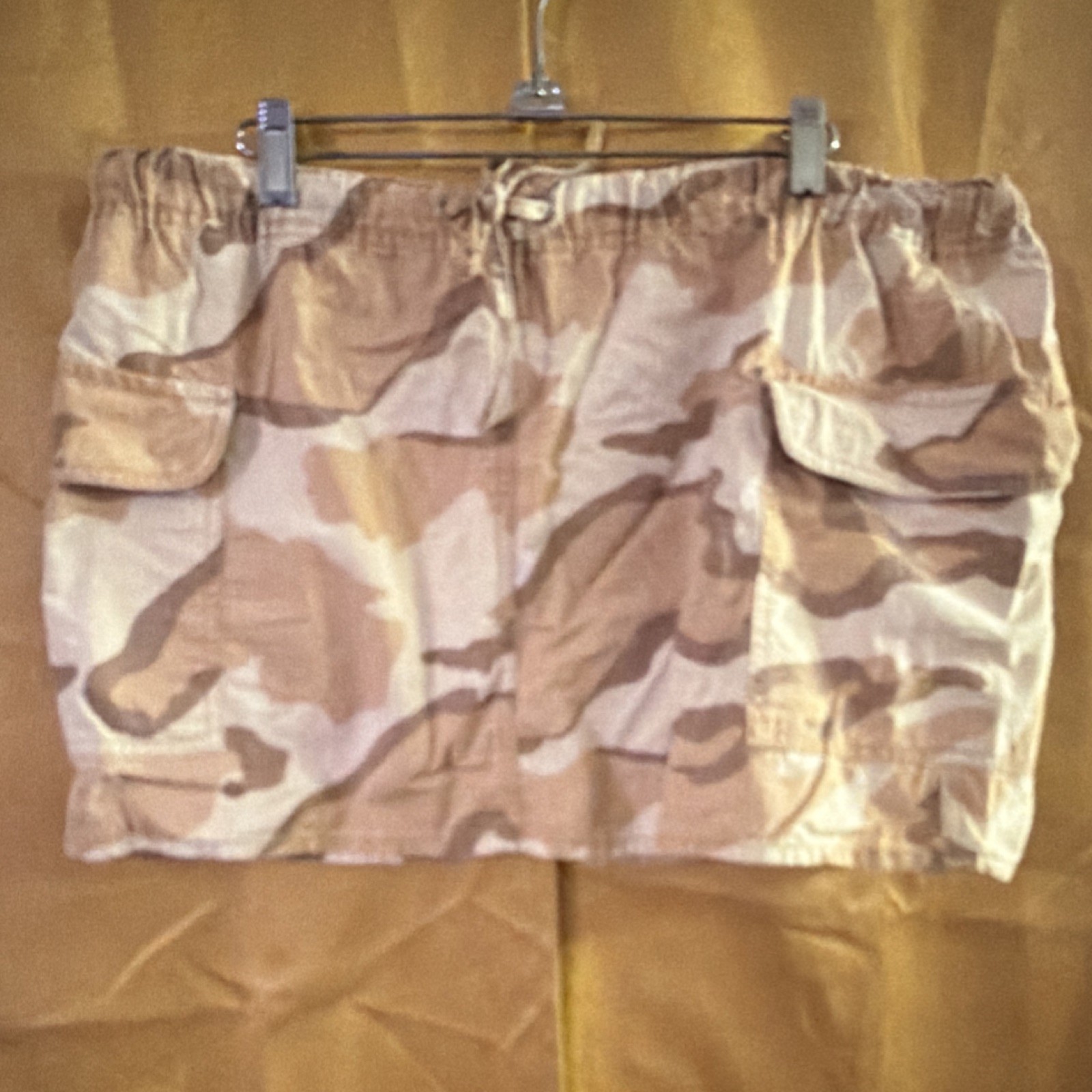 No Boundaries Camouflage Cargo Drawstring Skirt Juniors XL (15-17) Pockets