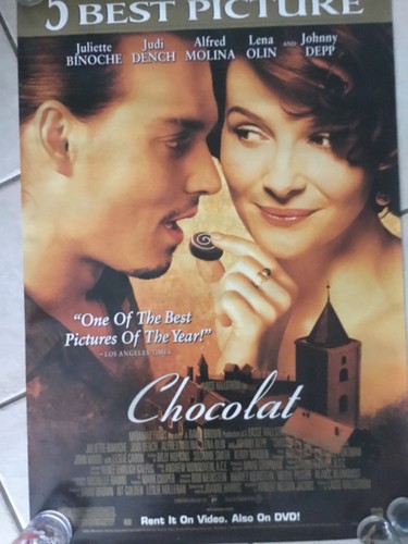 JOHNNY DEPP Original 27x40 Video Release Movie Poster CHOCOLAT