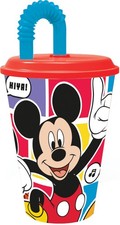 TATAWAY Disney Red & Blue Plastic Mickey Mouse Kids Glass DI