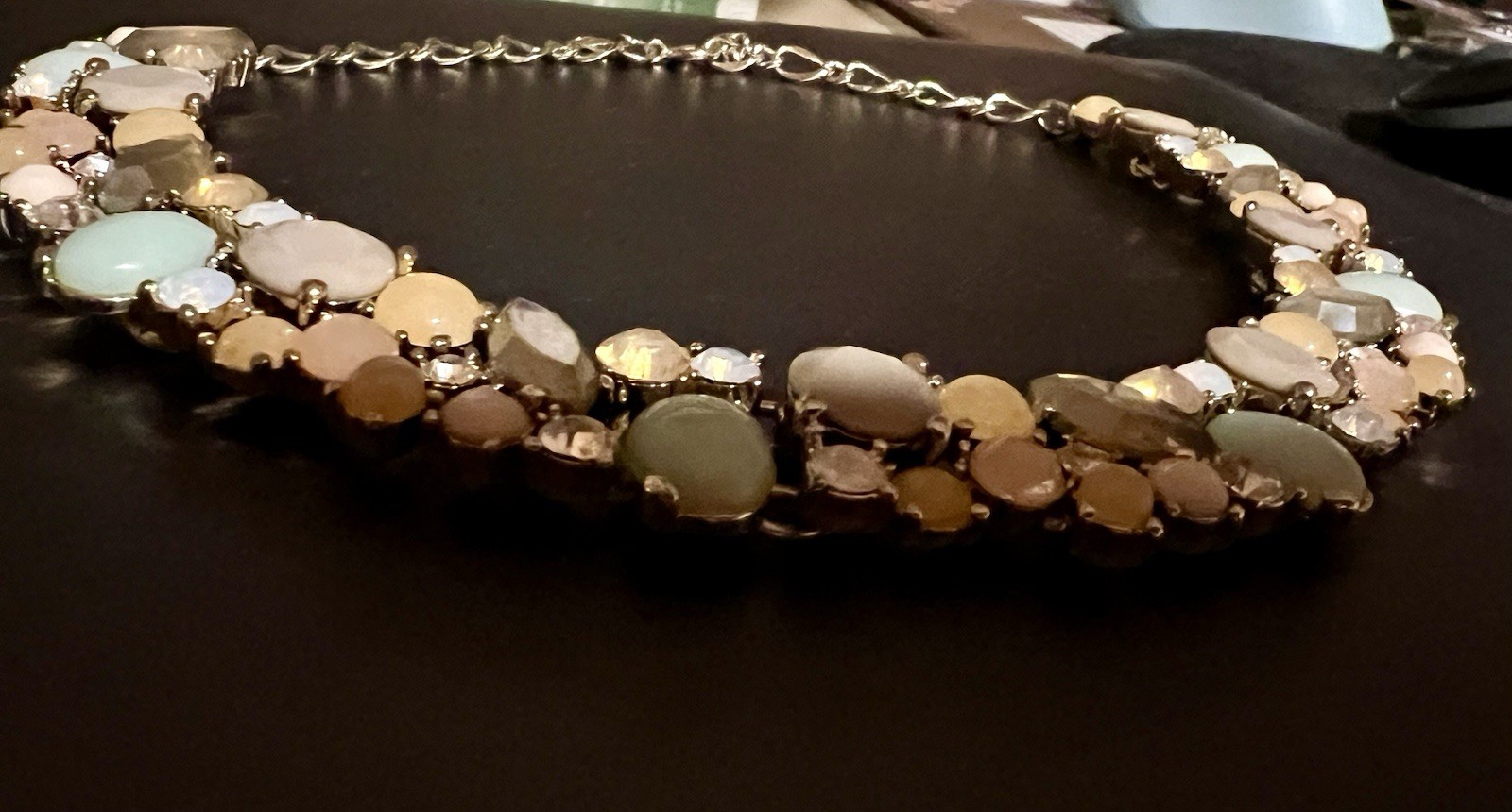 Multicolor Statement Collar Necklace with Lobster… - image 4