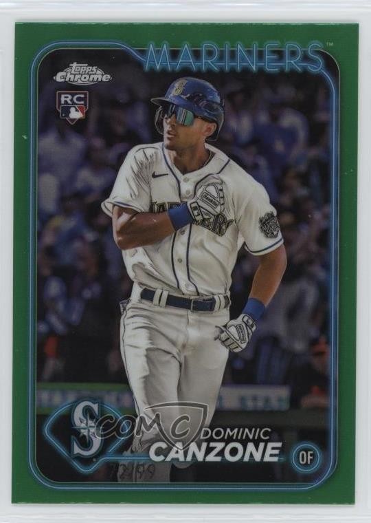 2024 Topps Chrome Green Refractor 72/99 Dominic Canzone #133 Rookie RC 0rd2