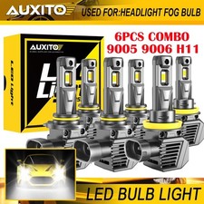 9005 9006 H11 LED 60000lm Headlight Fog Light Kit High Low Beam Bulb White 6500K