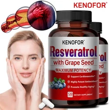 Resveratrol Supports Heart Health Improve Overall Health Antioxidants 120 Pills
