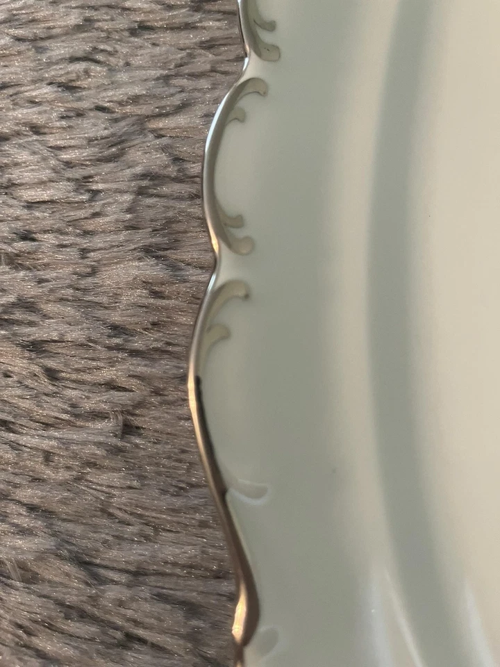 Plato para servir ovalado Schumann Arzberg platino elegancia Alemania plato de porcelana Foto 4 de 4