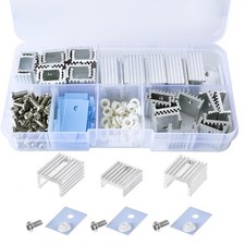 30 PCS TO-220 Heatsink Kit Aluminum Heat Sinks 3 Sizes Transistors Regulators