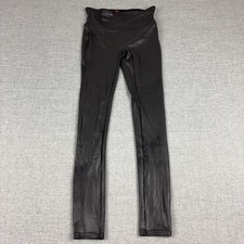 Spanx Leggings Womens Small Black Faux Leather High Rise Ankle Shaping Pants