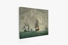 Francis Swaine/The Capture of the Foudroyant by  /Canvas Wall Art Picture Print