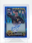 PAUL SKENES 2024 TOPPS CHROME ROOKIE BLUE RAYWAVE B RC AUTO /150 Q4060