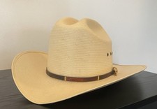 Wrangler 20X Shantung Panama Straw Cowboy Hat Western Buckle Band Made in Texas