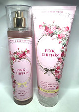 BATH AND BODY WORKS PINK CHIFFON BODY MIST  CREAM 8 FL OZ EACH