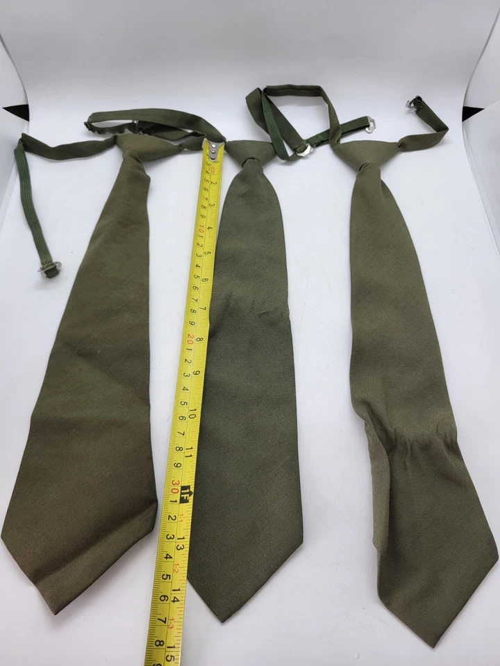 Corbata militar soviética, accesorio uniforme oficial vintage, verde 3 piezas ejército URSS Foto 3 de 4