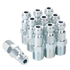 JOROY 1/4 Air Hose Fittings, Automotive T-Type Plug, Inch MNPT PLUG