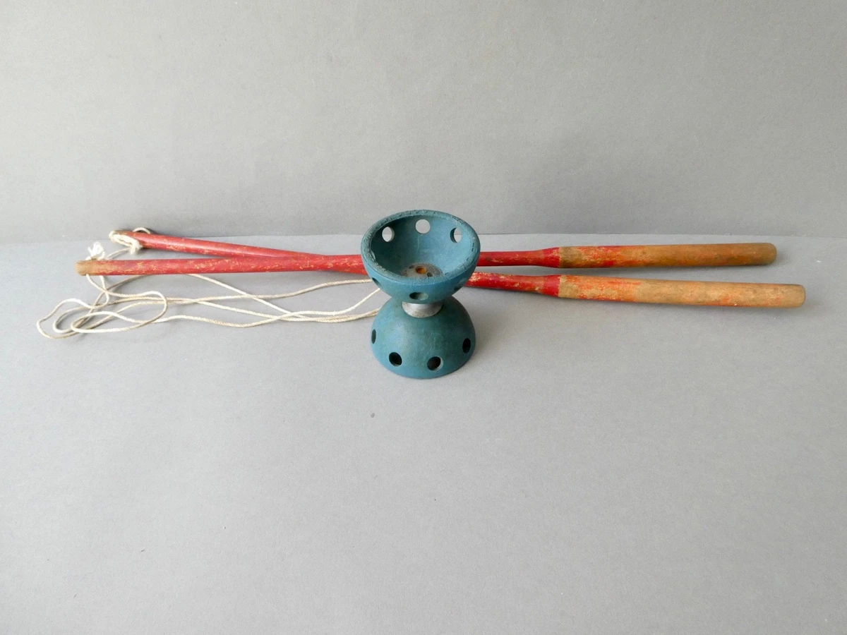 Ancien Diabolo LE GRACIEUX Des Années 1930 – Métal, Pneu Et Bambou – Boîte D’origine