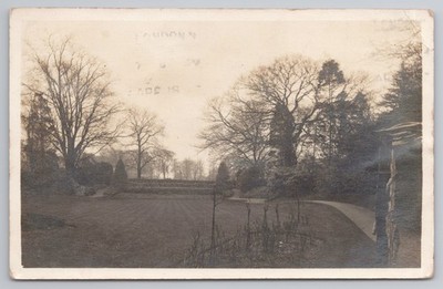Park Garden View Heavy Ink Transfer Offset Lowestoft Poststempel 1913 RPPC