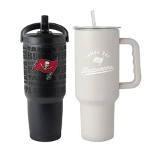 Logo Brands Tampa Bay Buccaneers Stainless Steel Tumbler Set