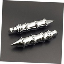 HONGK- Motorcycle Bamboo Style Foot Rest Compatible with FLSTFB Foot Peg Chrome