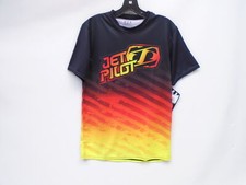 JET PILOT JP14532-M-FIRE MENS RASH GUARD BOARD SHIRT BLACK / RED SIZE MEDIUM