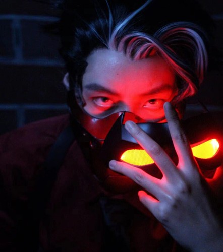 Dc Red Hood Mask Half Face Wearable Cosplay Outlaw 3d Print Led Collection New Ebay