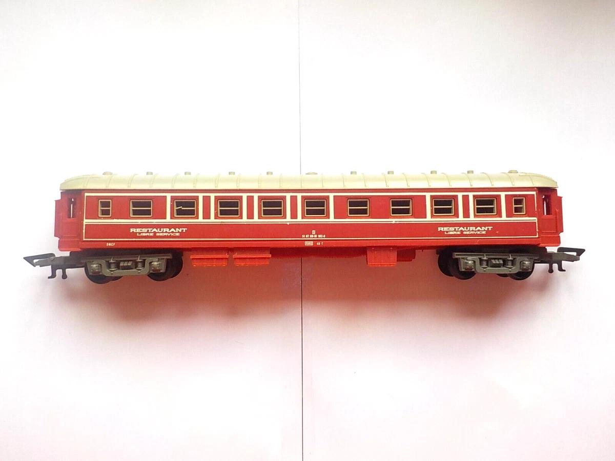 Wagon Restaurant Jouef HO Vintage – Voiture Voyageurs Rouge, Modélisme Ferroviaire, Occasion