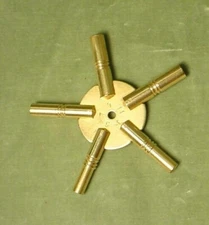 5 Prong Clock Key, Hi-Lo Number Sizes, 0,1,2,13,14
