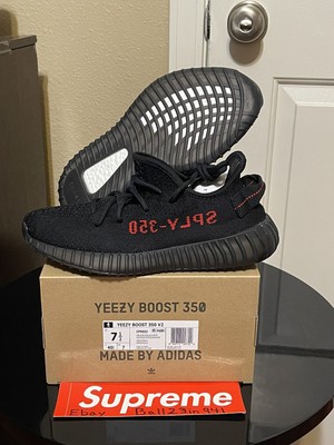 DS Brand New Adidas Yeezy Boost 350 V2 Black Red “Bred” Sz-7.5 CP9652  W/Receipt | eBay