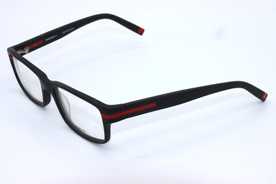 MARCHON NYC DOWNTOWN MERCER 002 BLACK RED AUTHENTIC FRAMES EYEGLASSES 50-16
