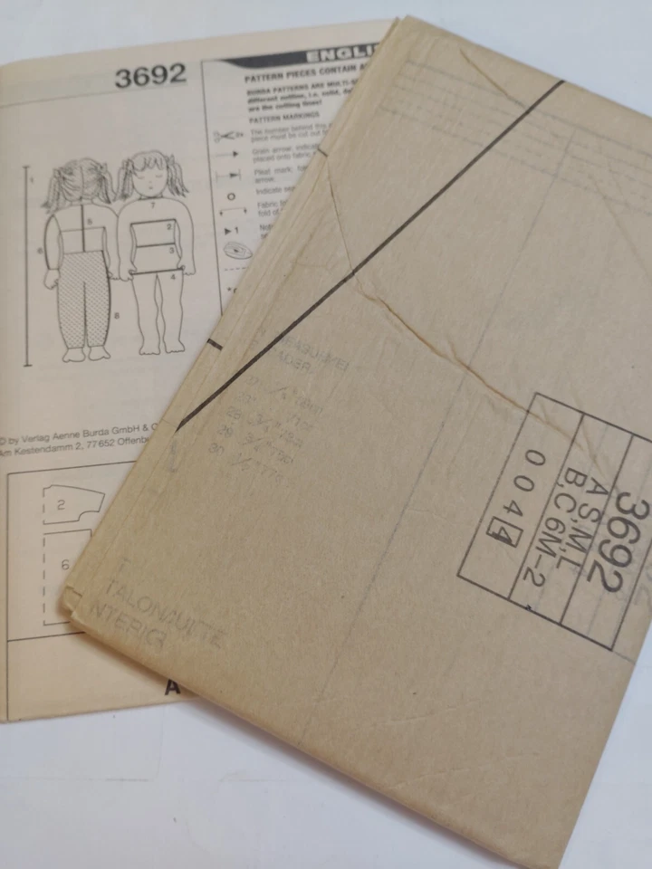 Snowsuit Coat Pants Baby 6M 9M 12M 18M 2T Burda 3692 Sewing Pattern Accessories - Image 4 of 4