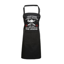 Personalised The Grill Master Apron | Your Name Chef Cook BBQ Gift For Him Dad
