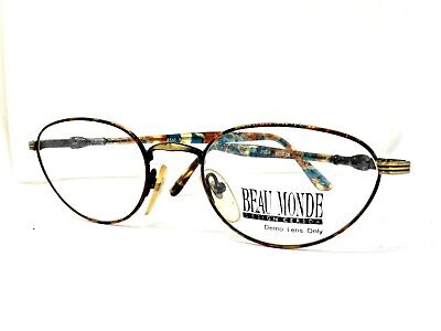 BEAU MONDE montatura per occhiali da vista donna anni 90 vintage metallo  nuovo | eBay
