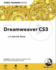 ADOBE DREAMWEAVER CS3: VIDEO TRAINING BOOK By Garrick Chow Excellent Condition 