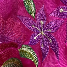 Vintage Kimono Robe Exquisite Embroidery Floral Pockets Sexy Honeymoon Sz M