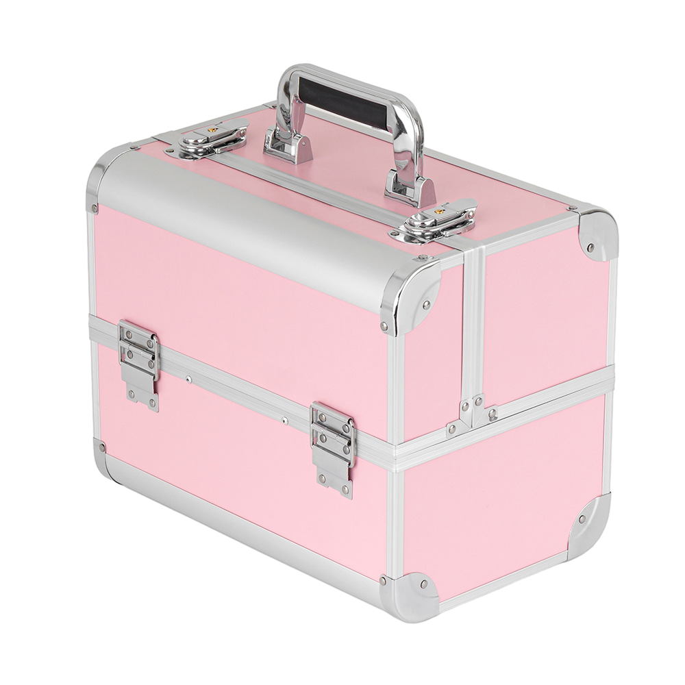 Makeup Organizer Cosmetic Case Mirror Professional Portable Beauty Box