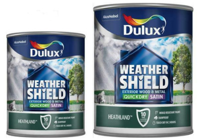 Dulux Wetterschutz Außen Satin Lack für Holz Metall 750ml 2,5L alle Farben